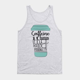 Caffeine - typography text art Tank Top